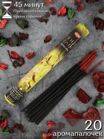 Благовония HEM Золотой дождь (Gold Rain), аромапалочки 20 шт.