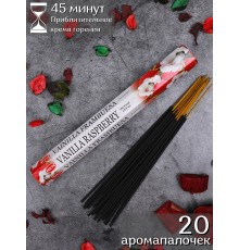 Благовония HEM Ваниль Малина (Vanilla Raspberry), аромапалочки 20 шт.