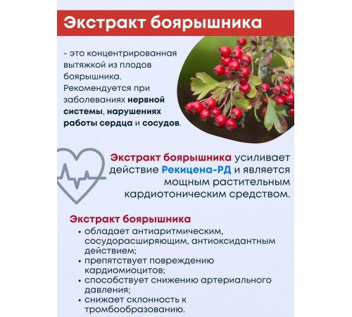 БАД "Рекицен-РД с экстрактом боярышника"