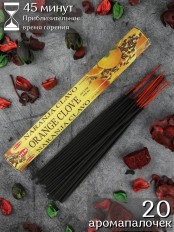 Благовония HEM Апельсин Гвоздика (Orange Clove), аромапалочки 20 шт.