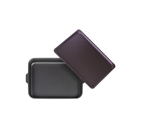 Противень 19х25 см VIOLET 3632523 с метал. крышкой, 2 ручки