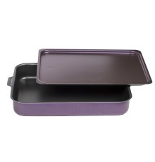 Противень 27х35 см VIOLET 3633523 с метал. крышкой, 2 ручки