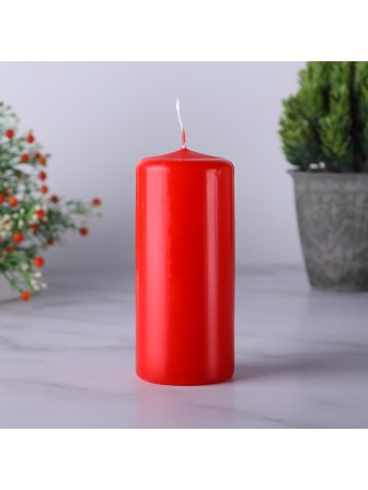 Свеча пеньковая Омский свечной 50x115 мм красная 