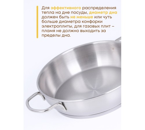 Набор посуды из нержавеющей стали Амет 6 предметов 1c1001