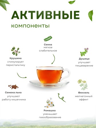 Фитал 4 Сенна микс для кишечника, чай слабительный 20 пак. по 1,5 гр.