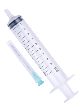 Шприц 10 мл 3-компонентный SF Medical, с надетой иглой 21G 0,8x40 мм, коробка 100 шт. 