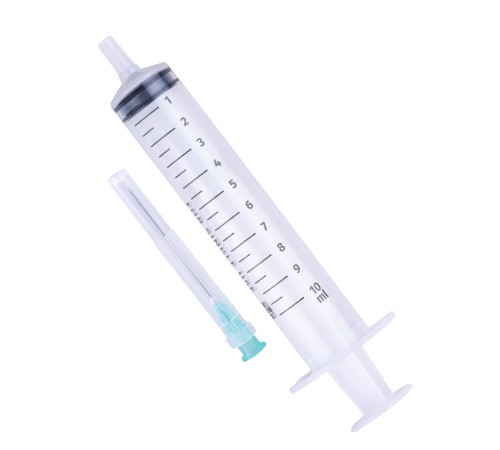 Шприц 10 мл 3-компонентный SF Medical, с надетой иглой 21G 0,8x40 мм, коробка 100 шт. 
