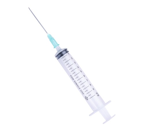 Шприц 10 мл 3-компонентный SF Medical, с надетой иглой 21G 0,8x40 мм, коробка 100 шт. 