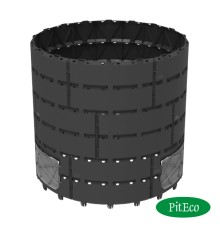 Компостер садовый Piteco 1200 л круглый, чёрный