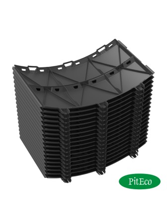 Компостер садовый Piteco 1200 л круглый, чёрный