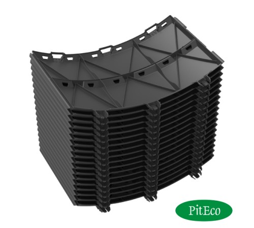 Компостер садовый Piteco 1200 л круглый, чёрный