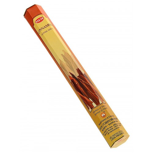 Благовония HEM Драгоценная Корица (Precious Cinnamon) аромапалочки 20 шт. в упаковке-шестигранник