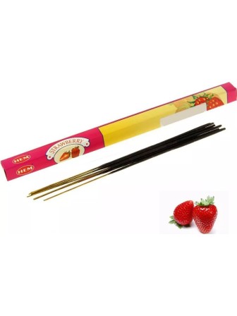 Благовония HEM Клубника (Strawberry) аромапалочки, упаковка четырехгранник