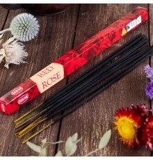 Благовония HEM Красная роза (Red Rose) аромапалочки, упаковка четырехгранник
