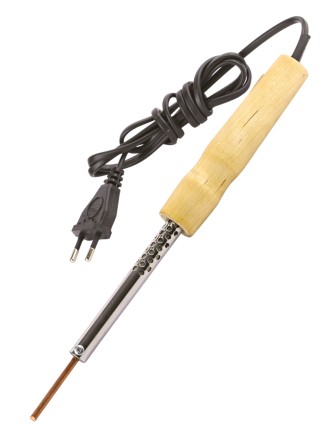 Паяльник электрический 25 Вт ЭПСН 25/230 нержавеющий корпус, с деревянной ручкой (Белгород) 3732