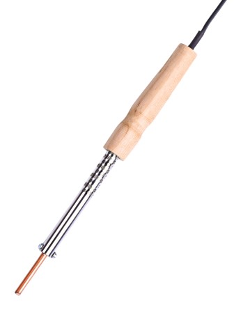 Паяльник электрический 40 Вт ЭПСН 40/230 нержавеющий корпус, с деревянной ручкой (Белгород) 