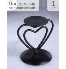 Подсвечник "Гламур" черный Омский свечной