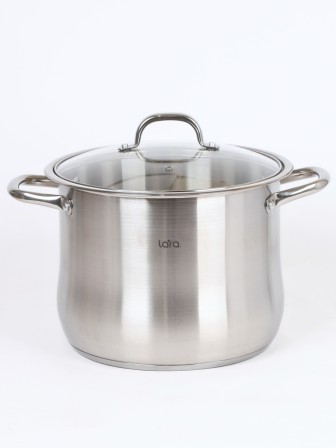 Кастрюля Lara LR02-43, 10.6 л, нержавеющая сталь