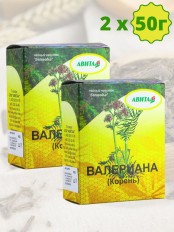 Валериана "Авита" корень 50 г. х 2 шт. (при бессоннице, неврозах, спазмах желудка и кишечника)