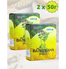 Валериана "Авита" корень 50 г. х 2 шт. (при бессоннице, неврозах, спазмах желудка и кишечника)