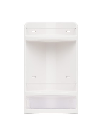 Полка для ванной комнаты, цвет: белый, прозрачный М3156