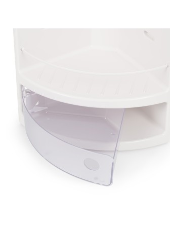 Полка для ванной комнаты, цвет: белый, прозрачный М3156