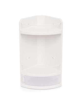 Полка для ванной комнаты, цвет: белый, прозрачный М3156