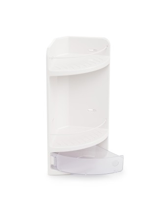 Полка для ванной комнаты, цвет: белый, прозрачный М3156