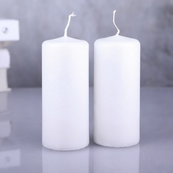 Свечи декоративные белые пеньковые Омский свечной, набор из 2 шт.