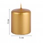 Свеча пеньковая Золотая 5 см Омский свечной, набор из 2 шт.