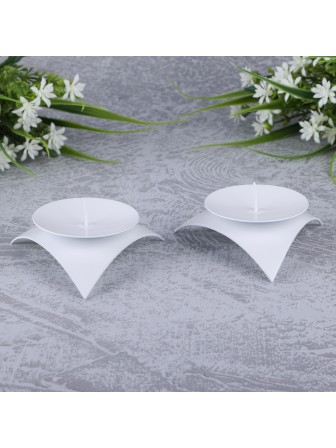 Подсвечник "Звездочка" белый, набор из 2 шт.