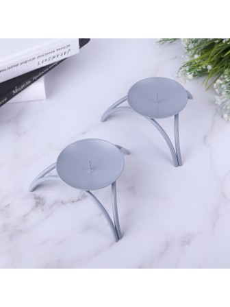 Подсвечник "Олимп" серый, набор из 2 шт. Омский свечной