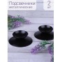 Подсвечник "Гадальный" черный Омский свечной, набор 2 шт.
