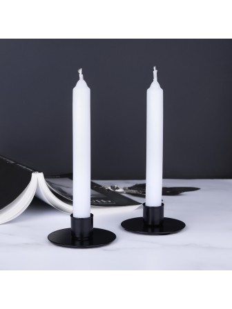 Подсвечник "Круг" черный, набор 2 шт.