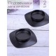 Подсвечник "Таблетка" черный, набор 2 шт.