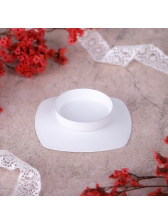 Подсвечник "Таблетка" белый, набор 2 шт.