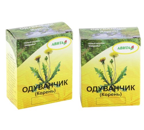 Одуванчик корень "Авита" 50 г x 2 упаковки, при желчнокаменной болезни, гастритах