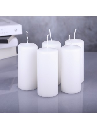 Свечи декоративные белые пеньковые Омский свечной, набор из 5 шт.