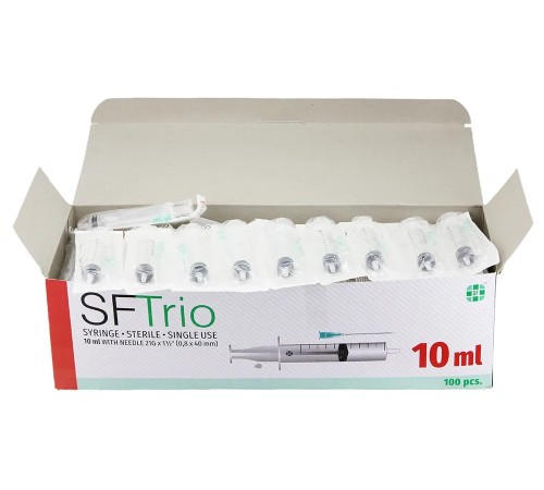 Шприц 10 мл 21G SF (3-х компонентный, Германия) 100 штук