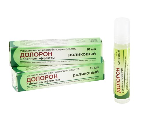 Долорон бальзам массажный роликовый 10 гр. x 2 шт.