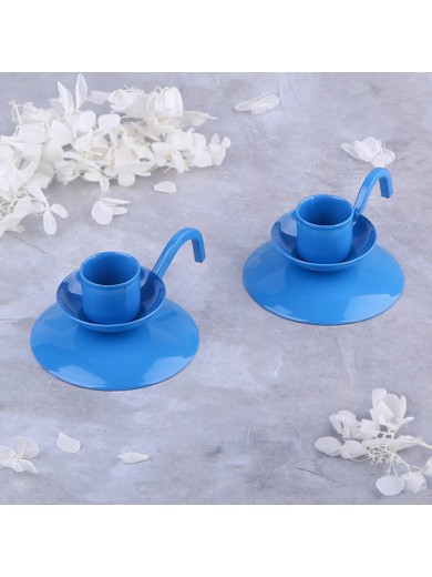 Подсвечник металлический "Ретро" синий, набор 2 шт.