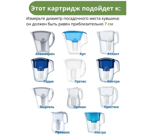 Кассета Аквафор A7 (4 штуки) минеральный состав для мягкой воды