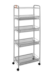 Этажерка ЗМИ Ладья 25КС на колесиках, цвет металлик
