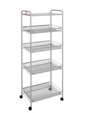 Этажерка ЗМИ Ладья 35КС на колесиках Э410, цвет металлик
