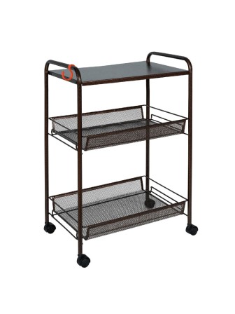 Этажерка ЗМИ Ладья 33КС на колесиках, цвет медный антик