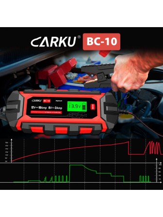 Зарядное устройство CARKU BC-10 интеллектуальное для аккумуляторов