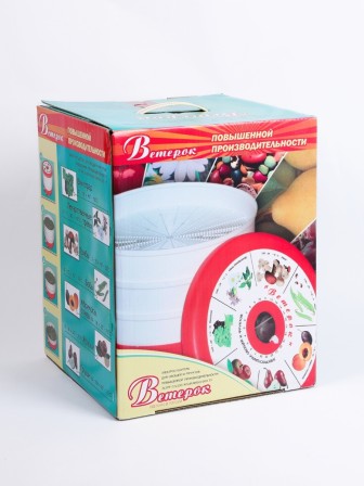 Электросушилка для овощей и фруктов Ветерок 5 поддонов, 500 Вт, цвет белый