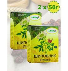 Шиповник сушеный плоды "Авита" 2 шт.x 50 г при малярии, поносе, цистите