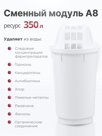 Фильтр для воды Аквафор Baby А8 цикламен, кувшин 3.8 л