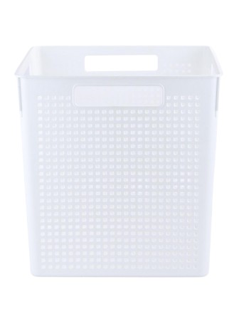 Коробка для хранения квадратная Violet Лофт контейнер без крышки 23 л белый